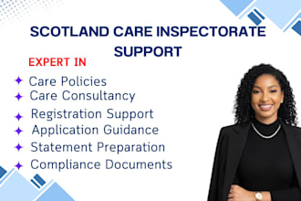 help with scotland care inspectorate registration and compliance