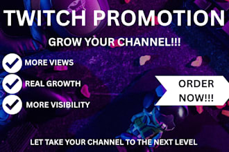 do organic promo to grow your twitch with real audience