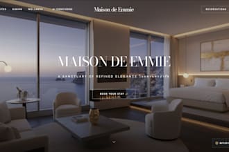 design a luxury hotel, resort or hospitality website