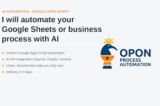automate your google sheets or business process with ai