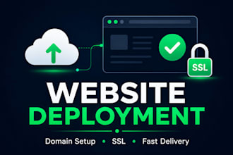 deploy your website to vercel, netlify, or cpanel with domain and SSL setup