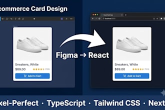 build pixel perfect react or next UI from figma for your e commerce store