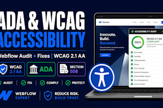 do webflow ada compliance, wcag accessibility audit, fix for your website