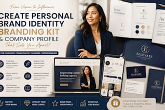 create personal brand identity branding kit company profile for coaches founders