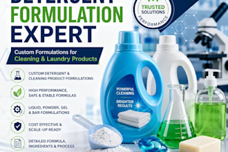 develop custom detergent formulation for cleaning and laundry products