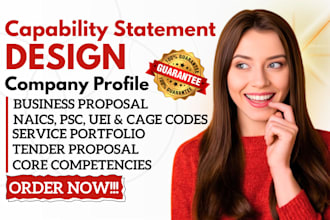 do business capability statement design, company profile and business proposal