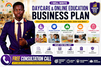 write daycare online education startup business plan private pre school investor