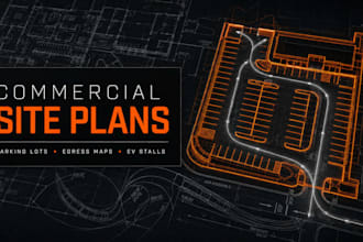 design commercial site plan parking lot and egress map