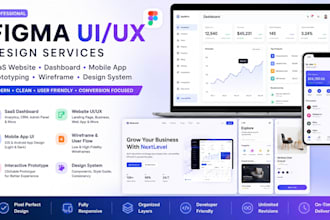 do figma design saas website dashboard ui ux design mobile app prototyping