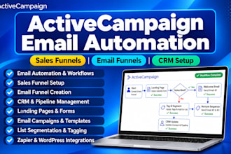 setup activecampaign email automation, activecampaign salesfunnel, email funnel
