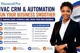 setup hvac crm housecall pro lead management workflow automation job scheduling