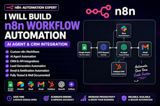 build n8n workflow automation ai agent and CRM integrations