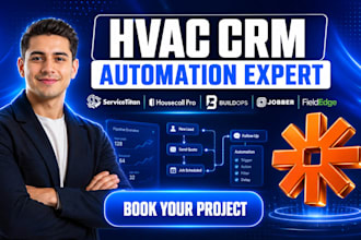hvac crm servicetitan housecall pro buildops jobber fieldedge zapier automation