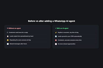 build a whatsapp ai agent for customer support and leads