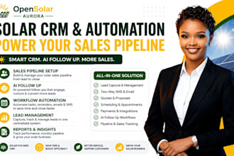 opensolar aurora solar crm sales pipeline setup ai follow up workflow automation