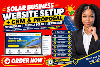 design solar website setup opensolar aurora solar servicem8 solar proposal crm