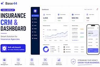 evolve insurance CRM and dashboard in base44 app