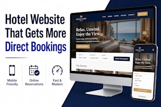 redesign hotel booking website, modern hotel reservation website with calendar