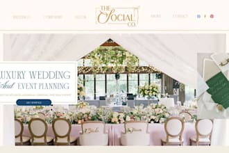 build squarespace wedding venue website reception hall rooftop bar nightclub