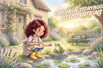 children story book illustration children story children story book illustration
