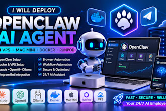 deploy setup openclaw ai agent on vps mac mini docker runpod with claude ai