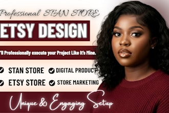 setup stan store, esty shop, stan store marketing upload digital products pod