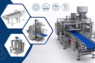 food machine cad, packaging machine, conveyor cad, food equipment cad expert