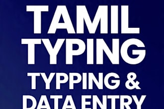 do fast tamil typing, PDF to word, handwritten to word in 24 hours