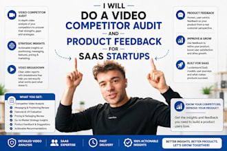 do a video competitor audit and product feedback for saas startups
