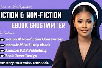 be your nonfiction ebook ghostwriter, self help ebook, memoir ghost book writer