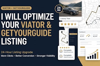 boost your viator, tripadvisor,getyourguide listing with SEO