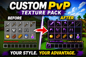 make a personalized minecraft pvp texture pack for pvp