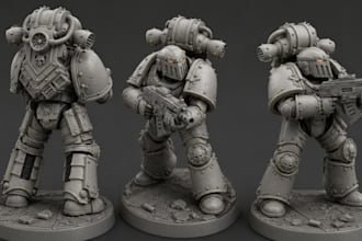 sculpt 3d warhammer 40k miniatures and stl models for 3d printing