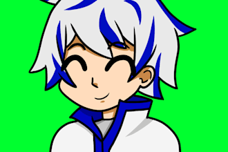 draw a cute anime chibi character or sticker