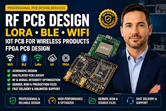 design rf pcb, lora, ble, wifi, iot pcb for wireless products, fpga pcb
