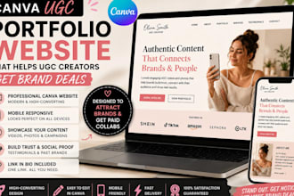 create a canva portfolio website that helps ugc creator get brand deals