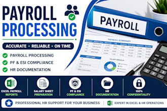 do payroll processing, pf and esi compliance