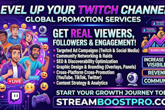 setup ads campaign to promote twitch channel partner to get live engagement