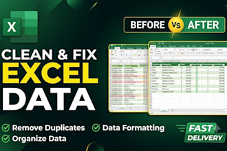 clean, format and fix microsoft excel spreadsheets