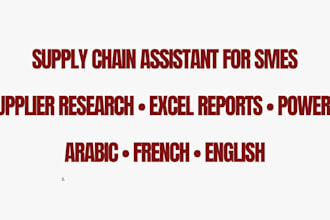 be your junior supply chain assistant for sme operations