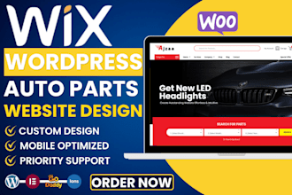 build modern auto parts woocommerce website automotive website car part website