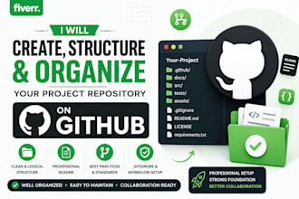 create, structure, and organize your project repository on github