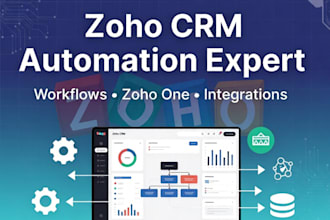 setup zoho CRM automation, workflows, zoho one and integrations