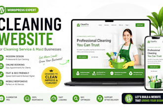 design a website for cleaning service and maid businesses using wordpress