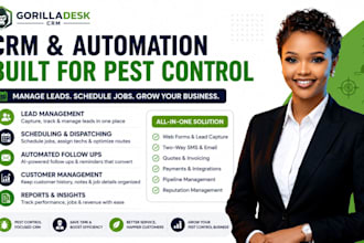 setup gorilladesk crm lead management scheduling automation for pest control