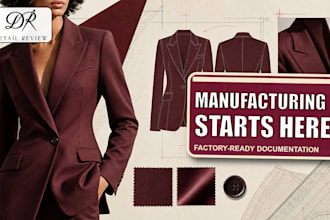 create a factory ready clothing tech pack for manufacturing