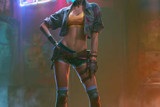 cyberpunk female character desing