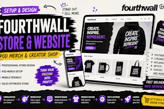 setup fourthwall store website design fourthwall merch pod fourthwall shop