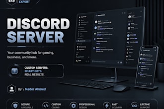 setup discord server with custom bots and design