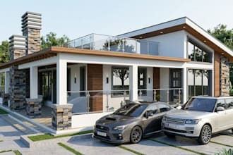 design modern house plans and 3d models in archicad